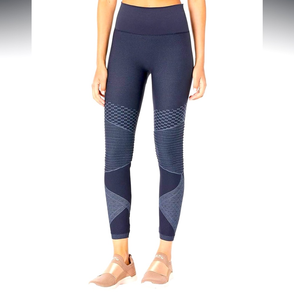 NWOT Spanx “Look at Me” Seamless Moto Leggings | Indigo Sky Blue | Small